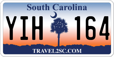 SC license plate YIH164