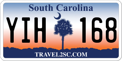SC license plate YIH168