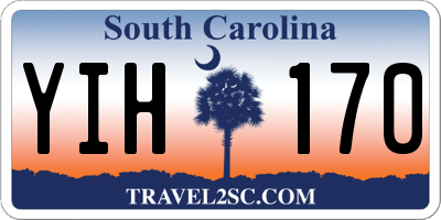 SC license plate YIH170