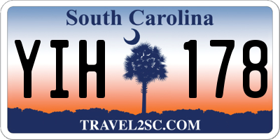 SC license plate YIH178
