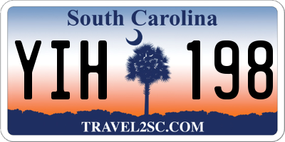 SC license plate YIH198