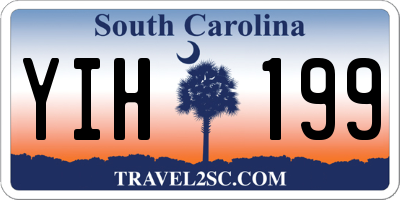 SC license plate YIH199