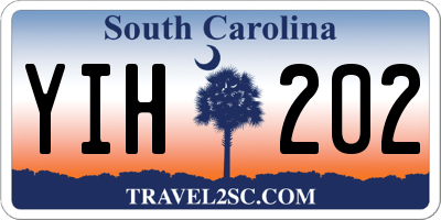 SC license plate YIH202