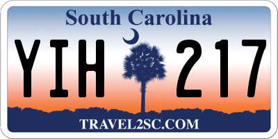 SC license plate YIH217