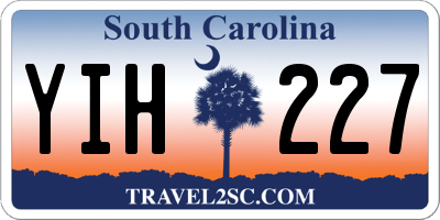 SC license plate YIH227