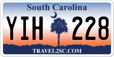 SC license plate YIH228