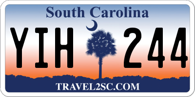 SC license plate YIH244