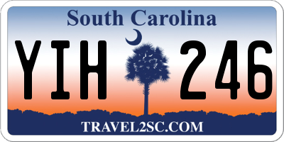 SC license plate YIH246