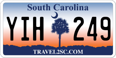 SC license plate YIH249