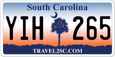 SC license plate YIH265