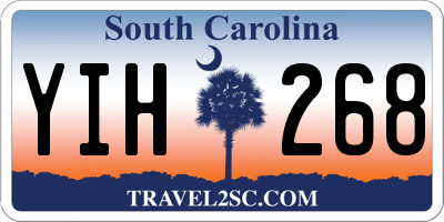 SC license plate YIH268