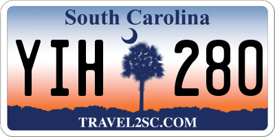 SC license plate YIH280