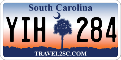 SC license plate YIH284