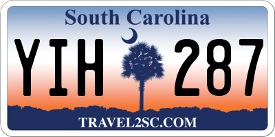 SC license plate YIH287