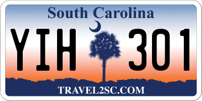 SC license plate YIH301