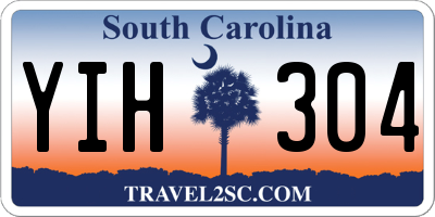 SC license plate YIH304