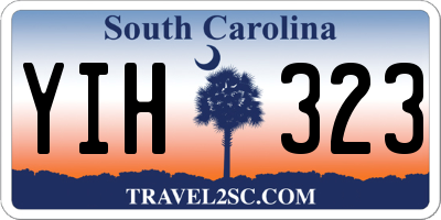 SC license plate YIH323