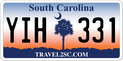 SC license plate YIH331