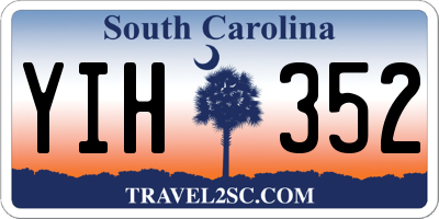 SC license plate YIH352