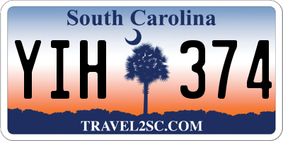 SC license plate YIH374