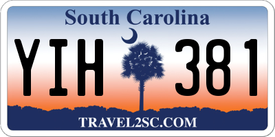 SC license plate YIH381