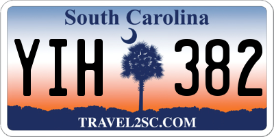 SC license plate YIH382