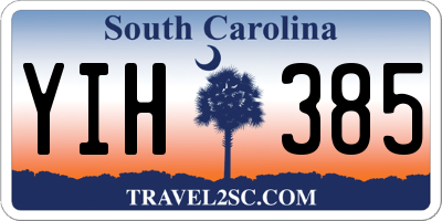 SC license plate YIH385