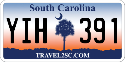 SC license plate YIH391