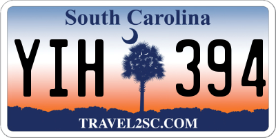 SC license plate YIH394