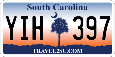 SC license plate YIH397