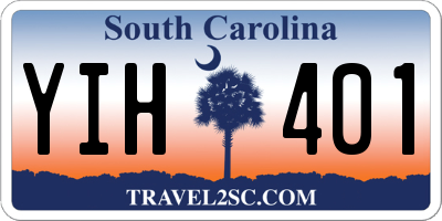 SC license plate YIH401