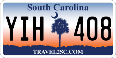 SC license plate YIH408
