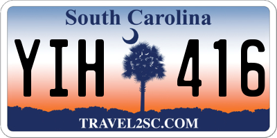 SC license plate YIH416