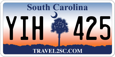 SC license plate YIH425