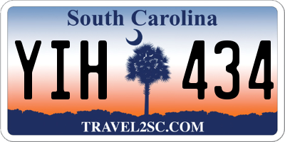 SC license plate YIH434