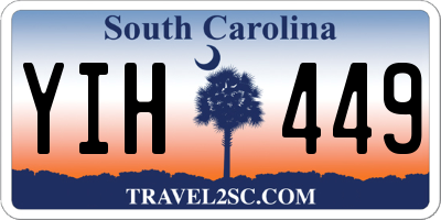 SC license plate YIH449