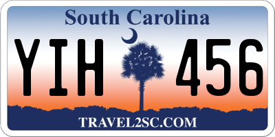 SC license plate YIH456