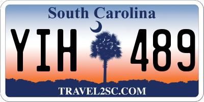 SC license plate YIH489