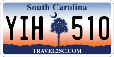 SC license plate YIH510
