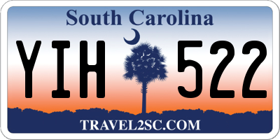 SC license plate YIH522