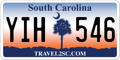 SC license plate YIH546