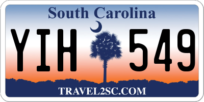 SC license plate YIH549