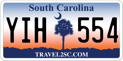 SC license plate YIH554