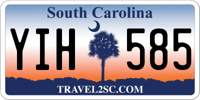 SC license plate YIH585
