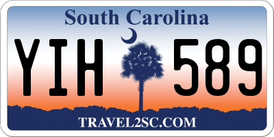 SC license plate YIH589