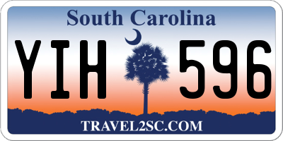 SC license plate YIH596