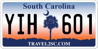 SC license plate YIH601