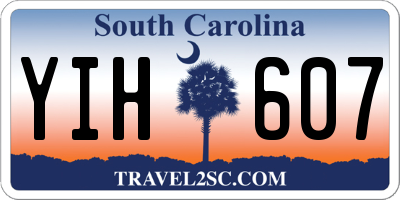 SC license plate YIH607