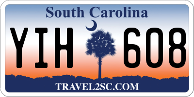 SC license plate YIH608