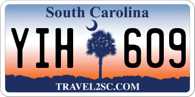 SC license plate YIH609